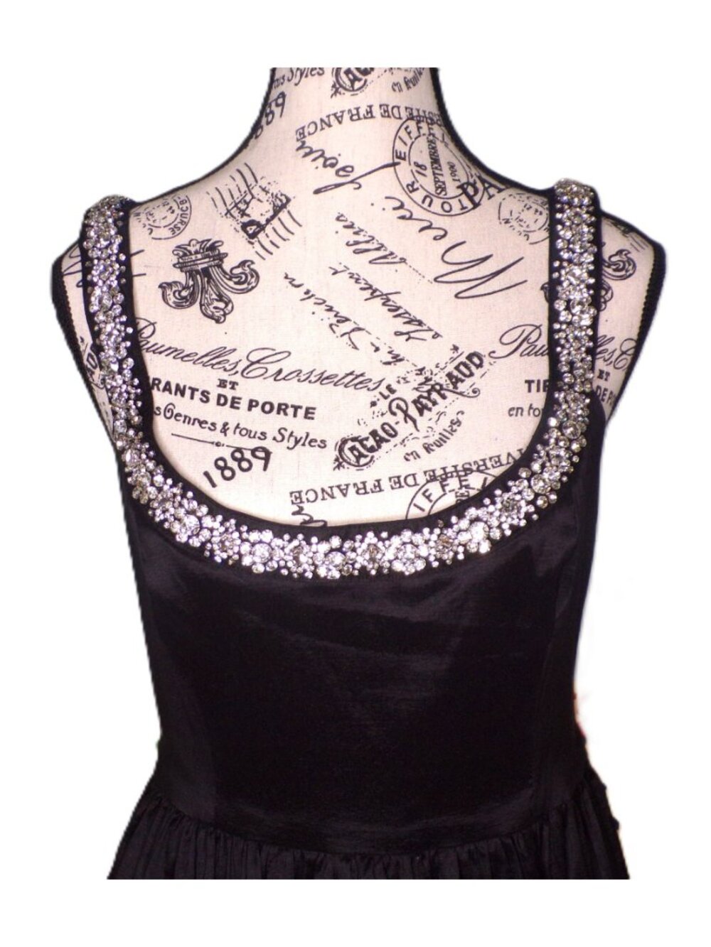 🆕HUTCH Ericha Satin Rhinestone Maxi Dress Gown 8 - Picture 5 of 16